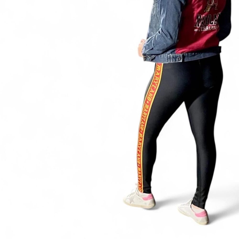 Paige Women's Black and Grey Leggings University of maryland